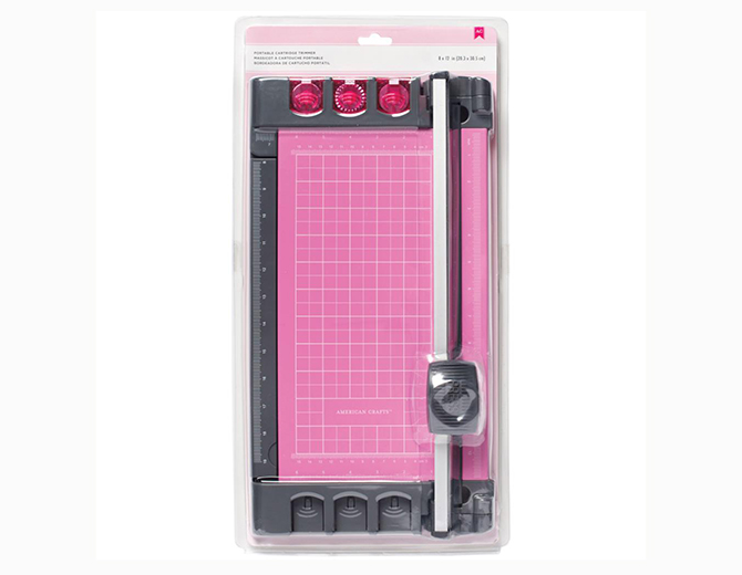 Резак для бумаги Pink Portable Cartridge Trimmer от American Crafts