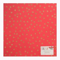 Кардсток Fa La La Glittered Cardstock Red W/Gold Stars 12"X12" от  Crate Paper