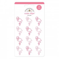 Набор скрепок Flamingos от Doodlebug