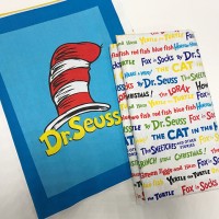 Ткань американский хлопок Celebrate Seuss! Book Titles White/CAT IN THE HAT PANEL 