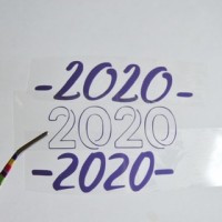 Надпись из термотрансферной пленки 2020