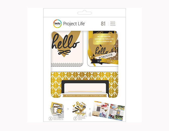 Набор карточек и чипборда Project Life Value Kit Be Fearless